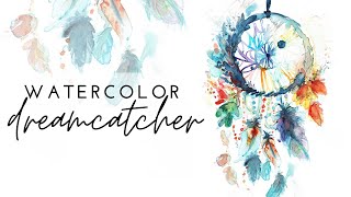 Painting a Dreamcatcher with Watercolor