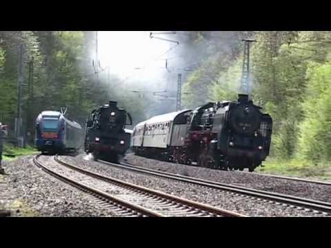 Steam Locomotive Parallel Runs Dampflok Parallelfahrten in Bebra