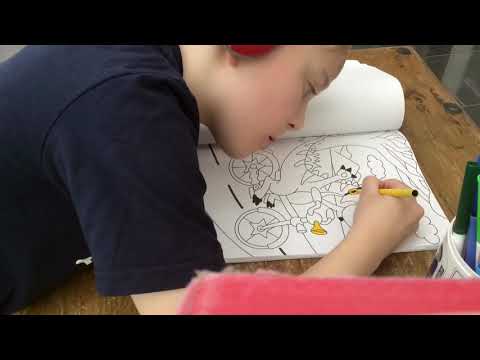 Colouring In A Dinosaur Book YAYYY (Time Lapse)