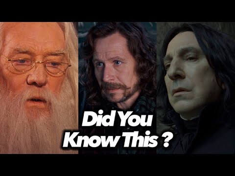 Did you know these 5 things about Dumbledore, Sirius, and Snape ? (Harry Potter Explained)