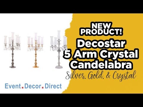 Decostar™ 5 Arm Crystal Candelabra 39