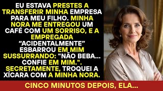 Minha nora me trouxe café antes da reunião. A empregada derramou de propósito. Salvou minha vida.