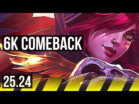 XAYAH & Rakan vs MISS FORTUNE & Jarvan IV (ADC) | 6k comeback | KR Master | 25.24