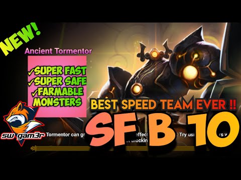 summoners war:  super fast steel fortress b 10 team!! ( 25 sec. ave )