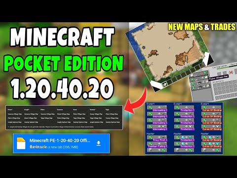 Mr MC Gamer - Minecraft Pe 1.20.40.20 Official Apk Release For Android | Added New Maps & Trade in MCPE 1.20.40.20