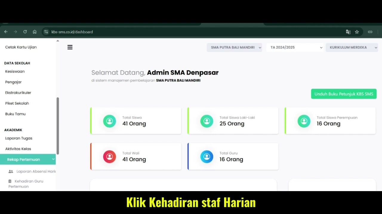 Fitur Kehadiran Staff Harian