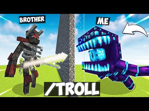 I Secretly Cheated My Brother in Minecraft MOB BATTLE!