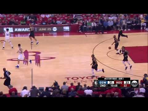 NBA, playoff 2018, Rockets vs. Warriors, Round 3, Game 1, Move 19, David West, assist