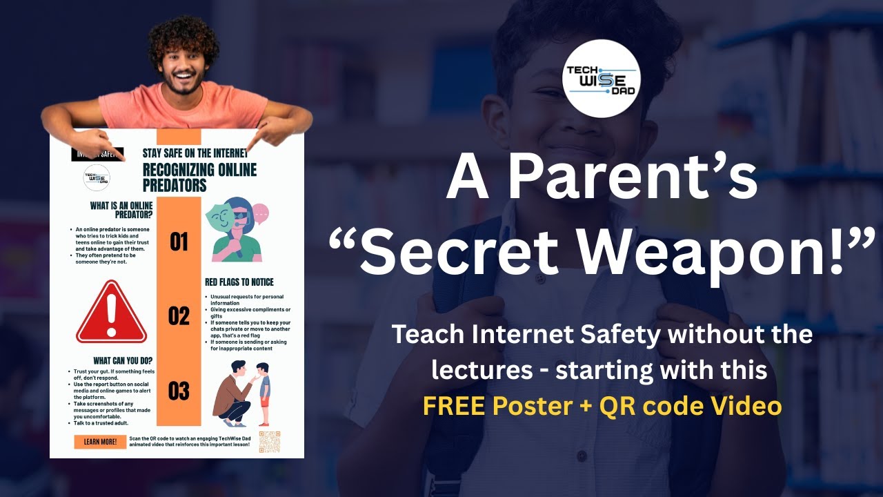 Internet Safety Poster with QR Code Video | A Parent’s Secret Weapon!