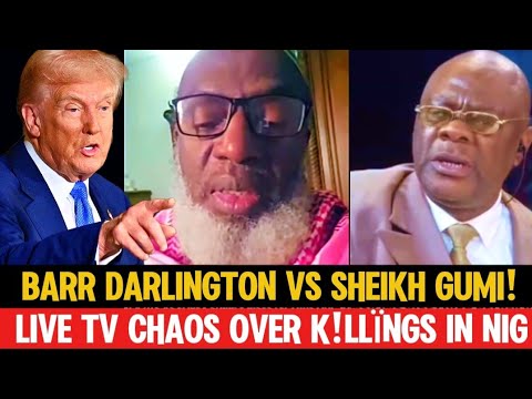 🔥EXPLOSIVE CLASH! BARR DARLINGTON VS SHEIKH GUMI – LIVE TV MELTDOWN OVER U.S. MILITARY ACTION IN NIG