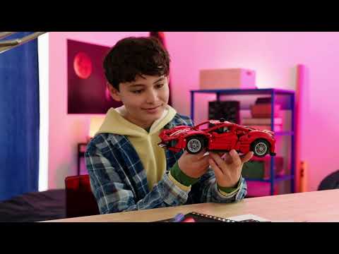 Gambar LEGO Technic Ferrari 488 Pista Car set 882 pcs 42235 - Merah