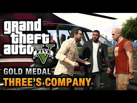 GTA 5 - Mission #24 - Three's Company [100% Gold Medal Walkthrough]