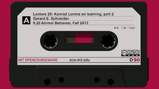 Lec29: Konrad Lorenz on learning, part 2