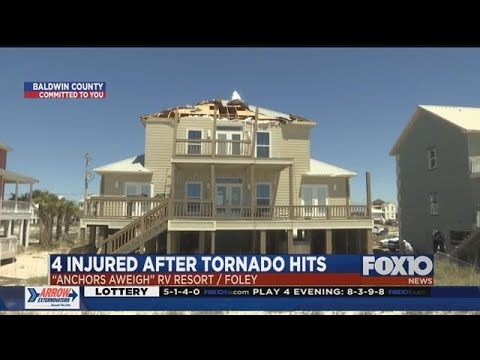 Cleanup in Baldwin County a day after tornado