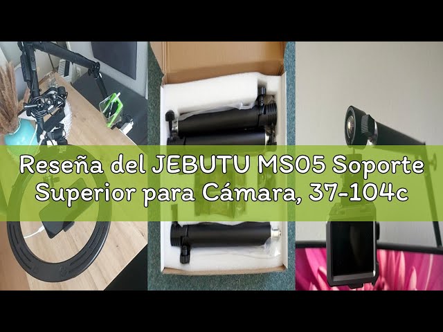 Vídeo relacionado con JEBUTU MS05 Soporte Superior para Cámara, 37-104cm Soporte de Escritorio para Cámara, Brazo Articulado Desmontable de 3 Secciones con rótula de 1/4" para DSLR, Webcam, Proyector