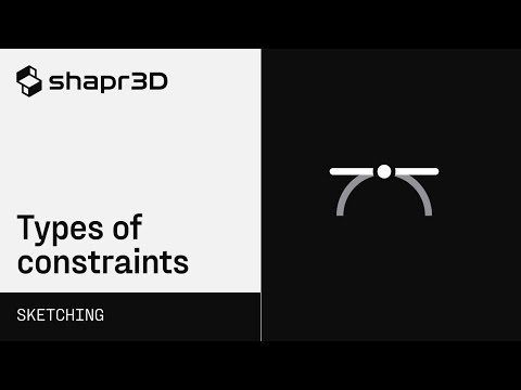 Shapr3D Manual - Types of constraints | Sketching