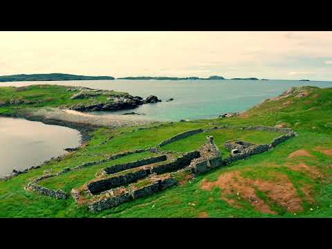 Sandig - Ruined traditional croft house - Isle of Lewis, Outer Hebrides, Scotland   4K