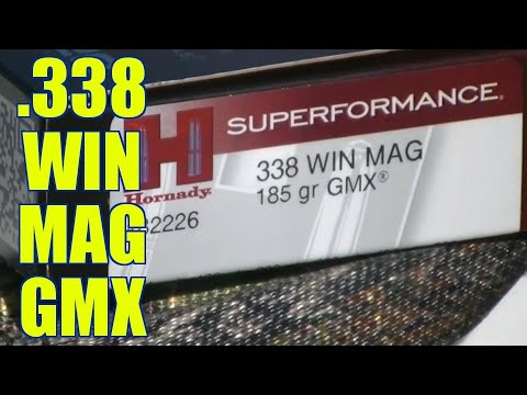 .338 Winchester Magnum Hornady 185gr GMX Review Ruger M77