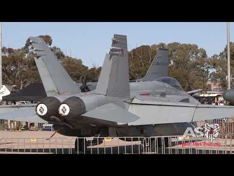 75 Squadron F/A-18A Hornet Display, RAAF Edinburgh Airshow 2019.