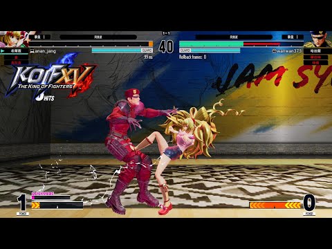 KOF15  Kim/Clark/Sylvie vs Heidern/Robert/Terry casual gamer Replay Match by Allen. steam