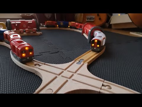 Crash, Challenge Brio, Red Vs White, METRO subway 6 x Tunnel, Building  wooden,Train, Learn  Cat Video