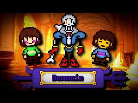 Bonetale: Sans vs Frisk | disbelief Papyrus demonic level | демонический уровень дизбелиф Папайруса