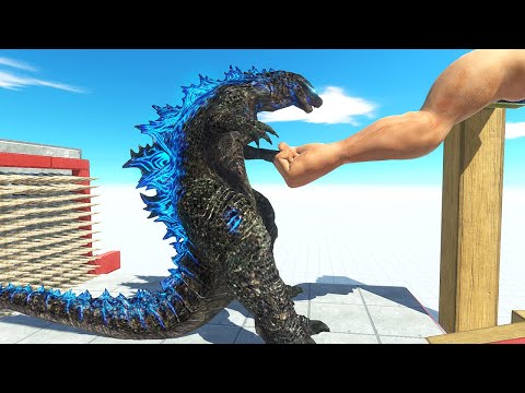 GODZILLA Gets PUNCHED by Giant Arm - Animal Revolt Battle Simulator