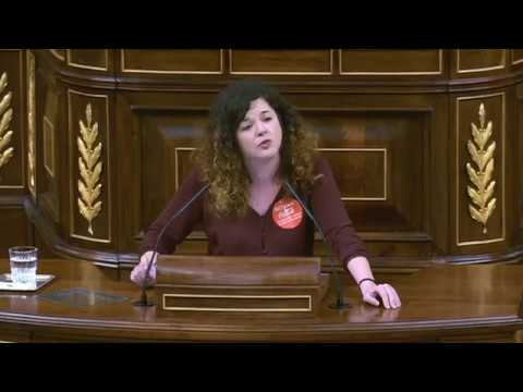 Sofía Castañón en el Pleno del Congreso de los DIputados el 2 de Febrero