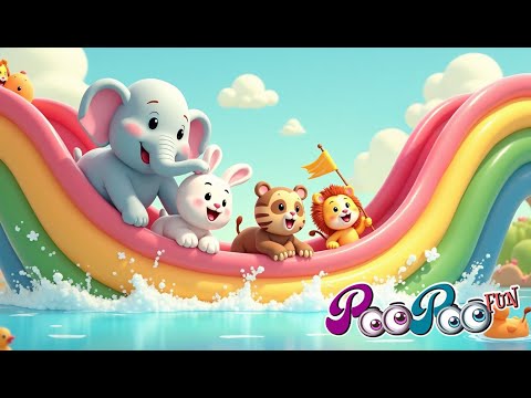 A ram sam sam | Kids song♫ | Animal fun in Water Park😄