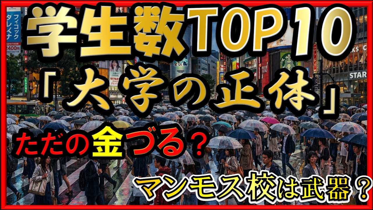 【2026年最新】学生数TOP10「大学の正体」〜マンモス校は最強の武器か、それともただの金づるか？