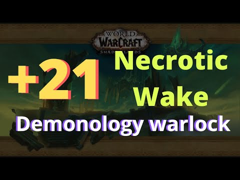 M+ Necrotic Wake +21 | Demonology Warlock POV | Implosive pontential | WoW Shadowlands 9.2
