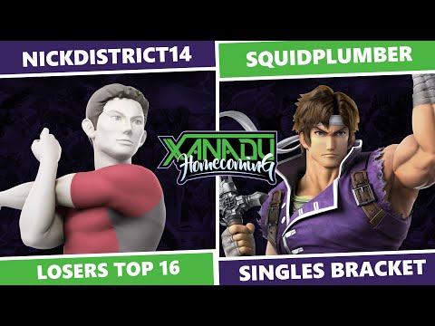Xanadu Homecoming: Losers Top 16 - NickDistrict14 (Wii Fit Trainer) Vs Squidplumber (Richter) SSBU S