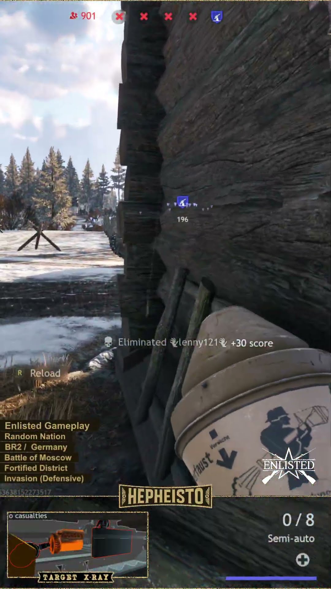 Paratrooper eliminates Tank KV-1 (Hit the facists" with Panzerfaust 60