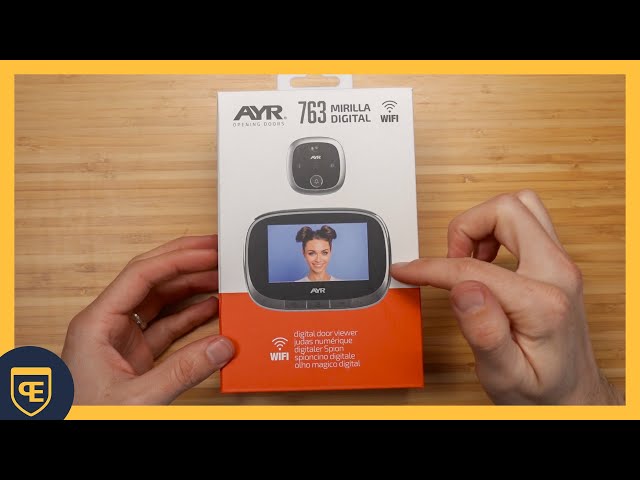 Vídeo relacionado con AYR Mirilla Digital de Puerta con Gran Pantalla a Color de 4,3". Cámara con Infrarrojos y visión Nocturna, PIR; detección de Movimiento. Batería Recargable. Modelo 763 WiFi.