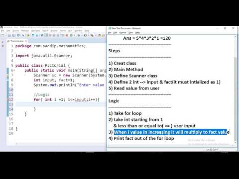 Find Factorial In Java Without Any Predefined Methods Java Mathematical Logic Program
