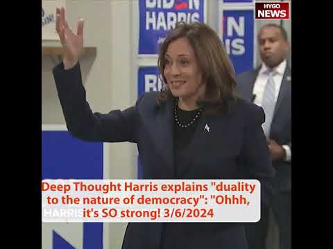 Deep Thought Kamala Harris: duality Ohh, it's SO strong! Schumer Sidesteps Questions About Menendez