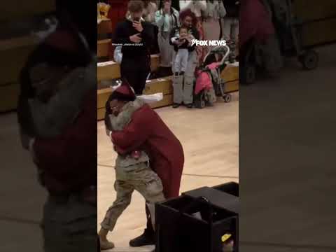 SEE IT: American hero surprises her brother at his high school graduation #foxnews #news #shorts
