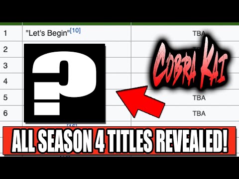 MAJOR COBRA KAI SEASON 4 SPOILERS! | ALL SEASON 4 TITLES BREAKDOWN