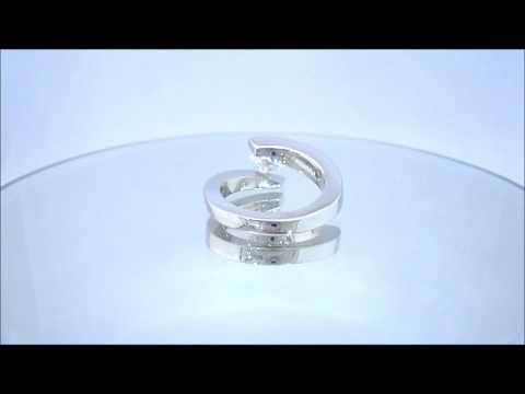 PRINCESS DIAMOND ENGAGEMENT RING TENSION SET 0.75CTW - KNR INC - 790