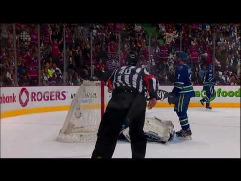 Dan Hamhuis own goal on Roberto Luongo vs Montreal Canadiens Oct 12 2013 HD