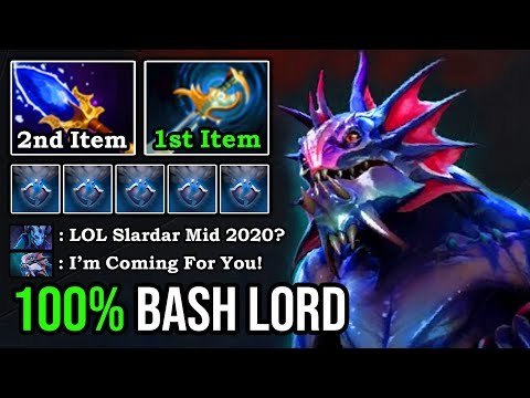NEW STYLE MID Slardar Endless Bash Lord 22Min GG Deleted Riki with Godlike & Zero Death DotA 2