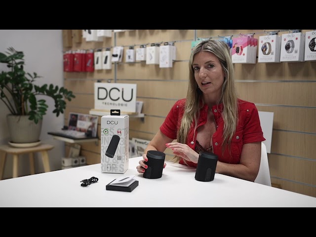 DCU Altavoz Bluetooth 2 En 1 IPX6 Sonido Envolvente 360º con BASS Negro video
