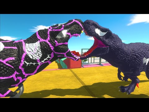 Black Panther T-REX DEATH RUN-Animal Revolt Battle Simulator