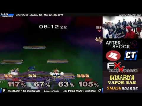 Aftershock - Westballz + Gahtzu vs Redd + MilkMan - Losers Finals - SSBM