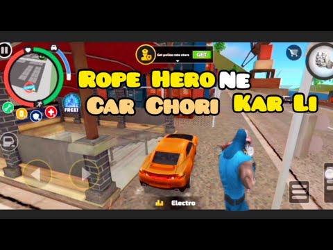 Rope Hero Vice Town (Stone Giant Fight Police Robot Car) Mutant Man Car - HD|@ManzoorGamesMaster