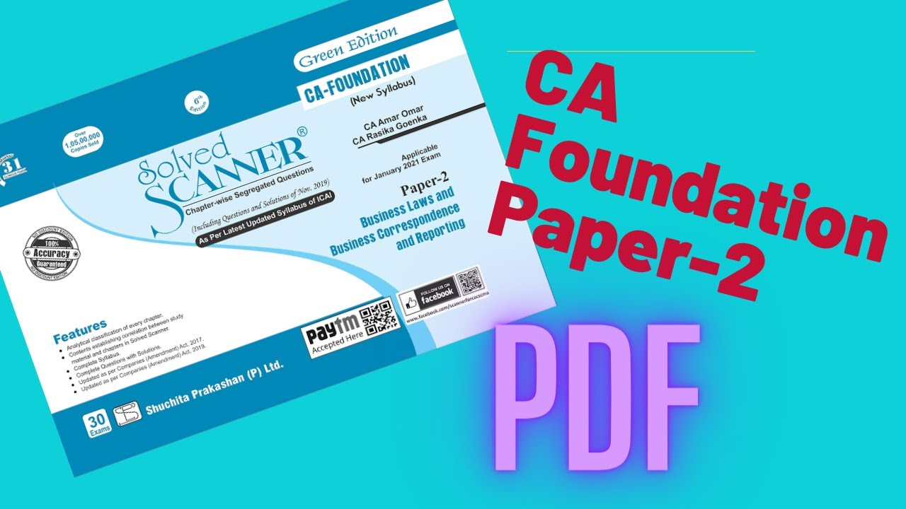 CA Foundation Scanner Free PDF Paper 2
