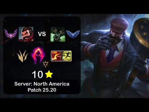 Graves Jungle vs Warwick - NA Master - Patch 25.20