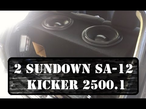 2 Sundown SA-12's on a Kicker ZX2500.1 (Mazda3 Hatchback)