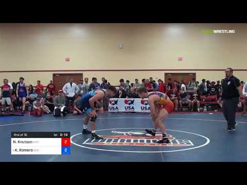 2018 Marine Corps US Open/UWW Junior Freestyle 74 Rnd Of 16 - Nicholas Knutson (BWC) Vs. Kaleb Rom