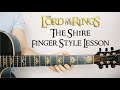 Shire Music (Concerning Hobbits) 🎸 Finger-Style Lesson (TAB, Play-Along) Lord Of The Rings